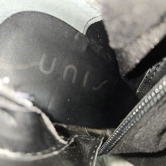 Unisa Womens Size 8.5 Retro Black Over the Knee Faux Suede High Heeled Boots - Picture 4 of 10